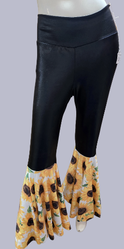 Adult Pleather Sunflower Bells