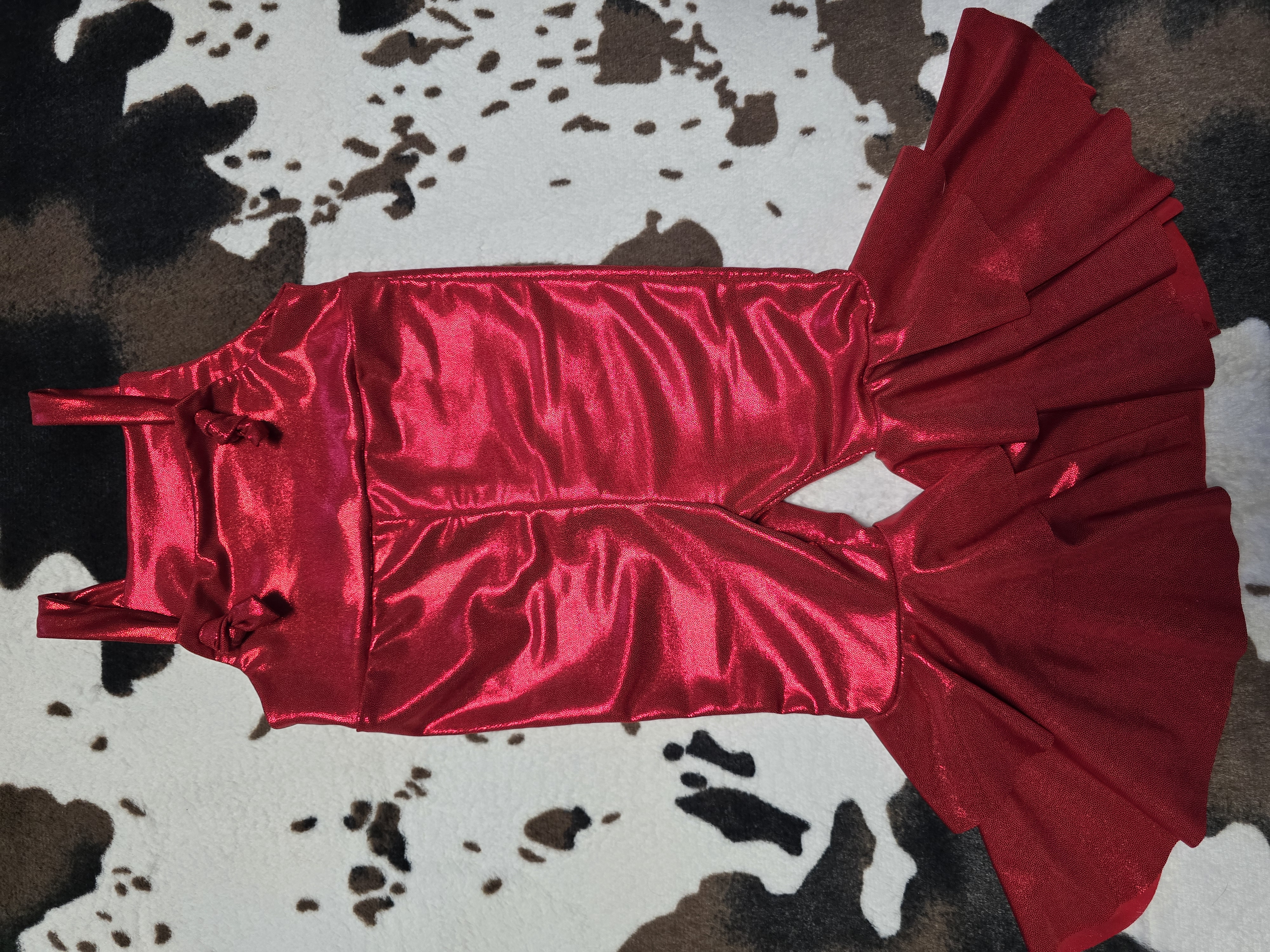 Red Glitter Bell Jumpsuit