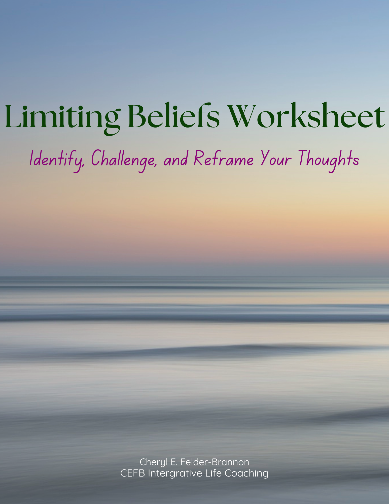 Limiting Beliefs Worksheet