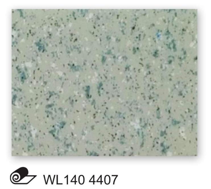 Piso vinilico HOMOGENIO de 1.5-3 mm de espesor de uso residencial marca WOLFLOR modelo WL140 4407