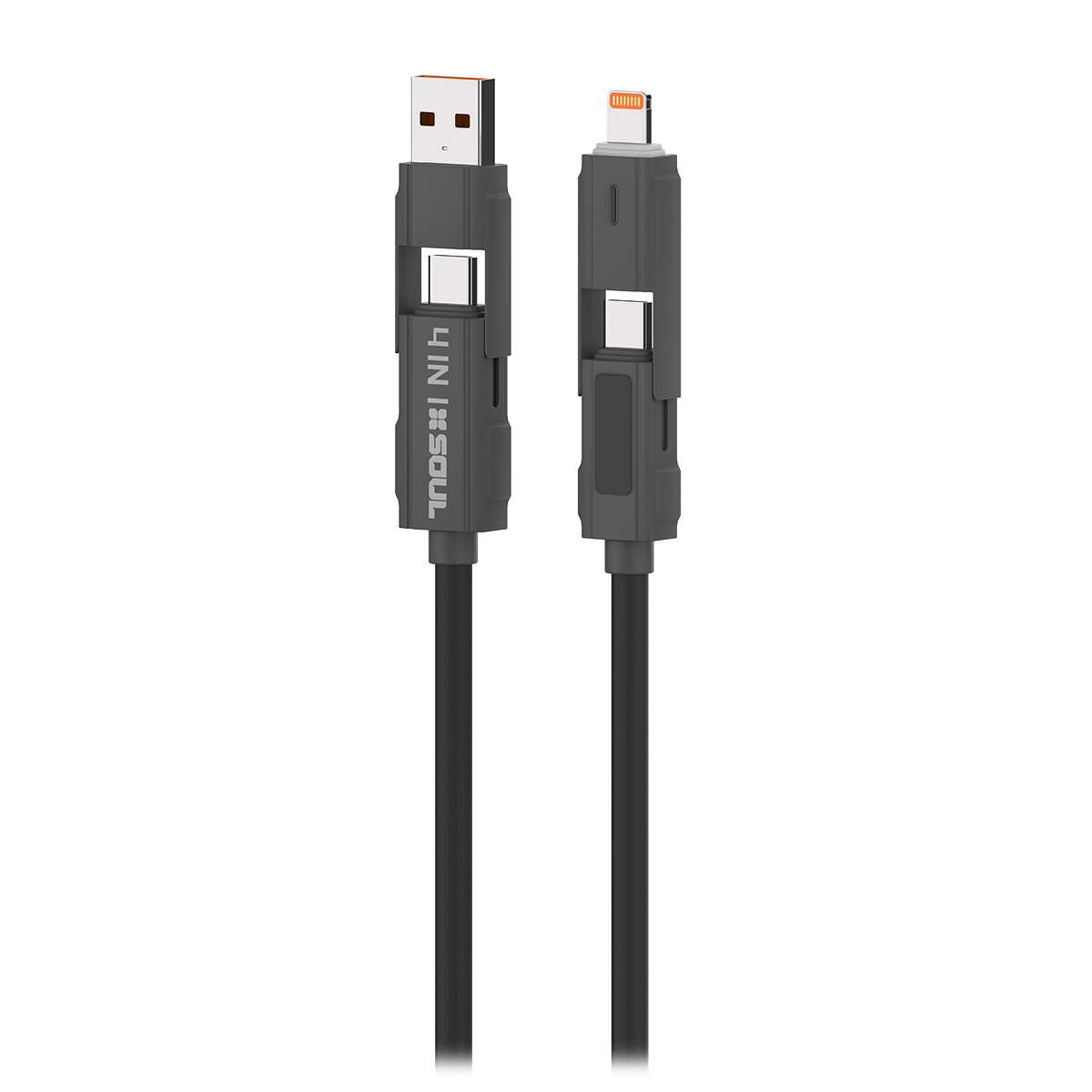 Cable Inteligente Soul 4 en 1 – 60W Power Delivery con Pantalla Digital