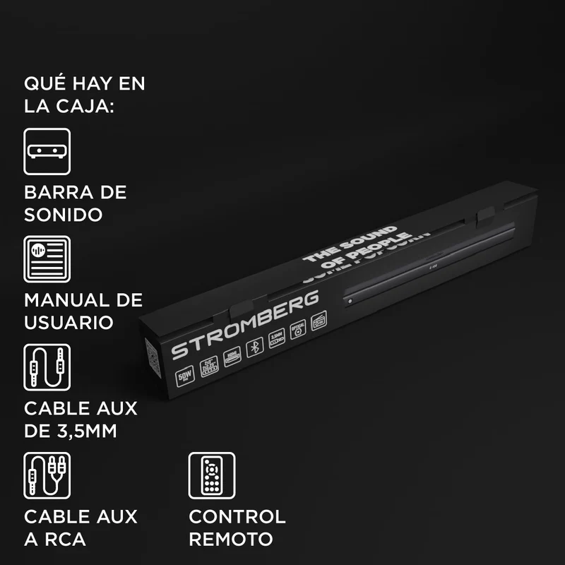 Barra de Sonido Stromberg Anthem – 50W RMS con HDMI y Bluetooth