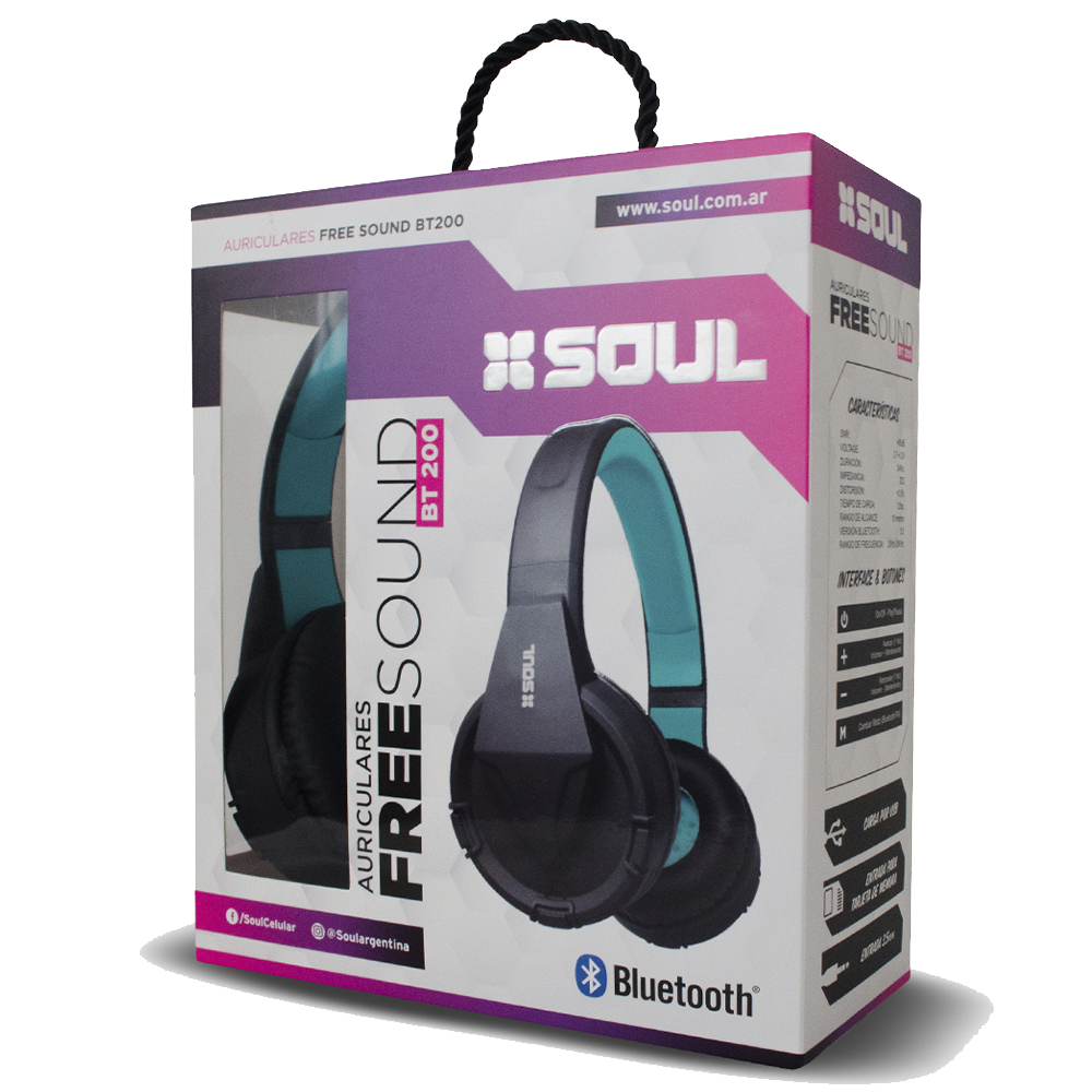 Auriculares Bluetooth de Vincha Soul BT200 – Inalámbricos y Plegables