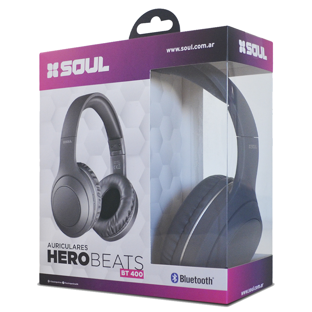 Auriculares Bluetooth Soul BT400 "Hero" – Alta Fidelidad y Diseño Premium