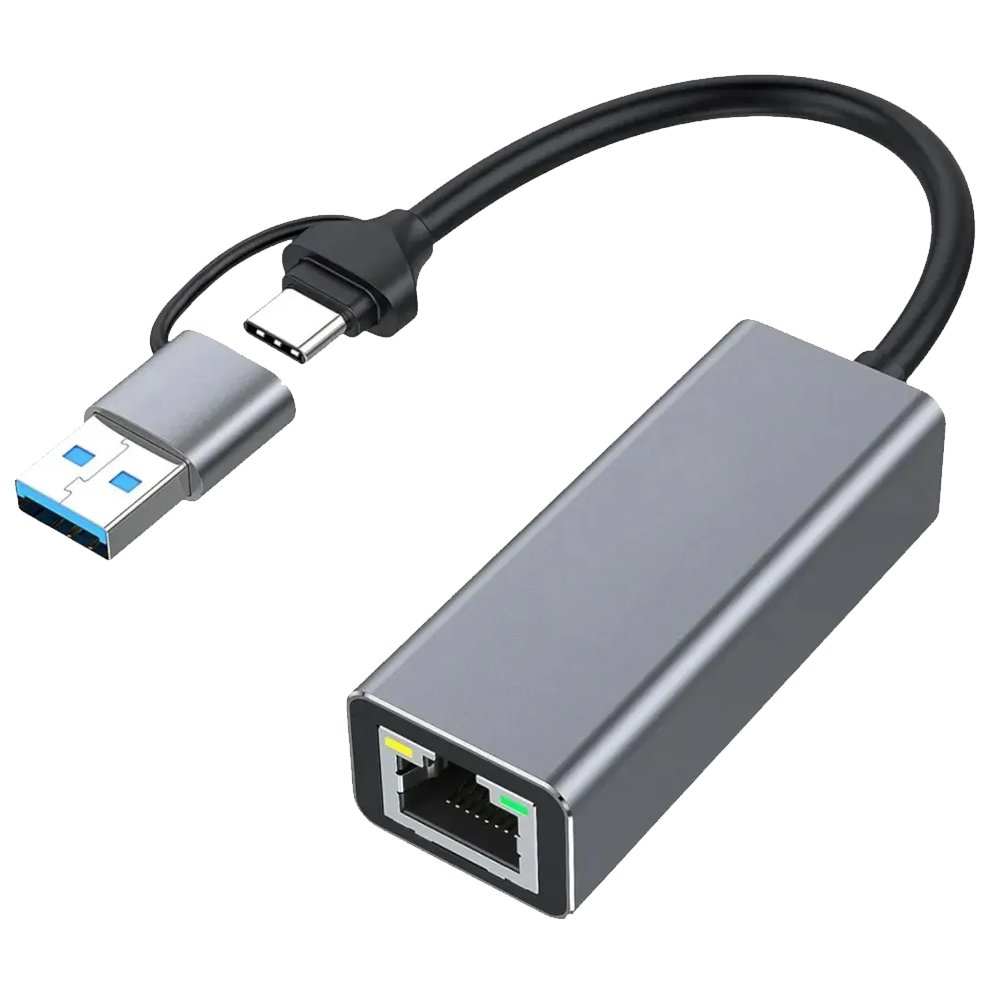 Adaptador de Red Soul S01 – Ethernet RJ45 a USB-A y USB-C (2 en 1)