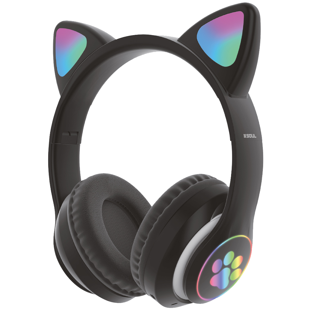 Auriculares Bluetooth Soul "Party Cat" – Orejas de Gato con Luz LED