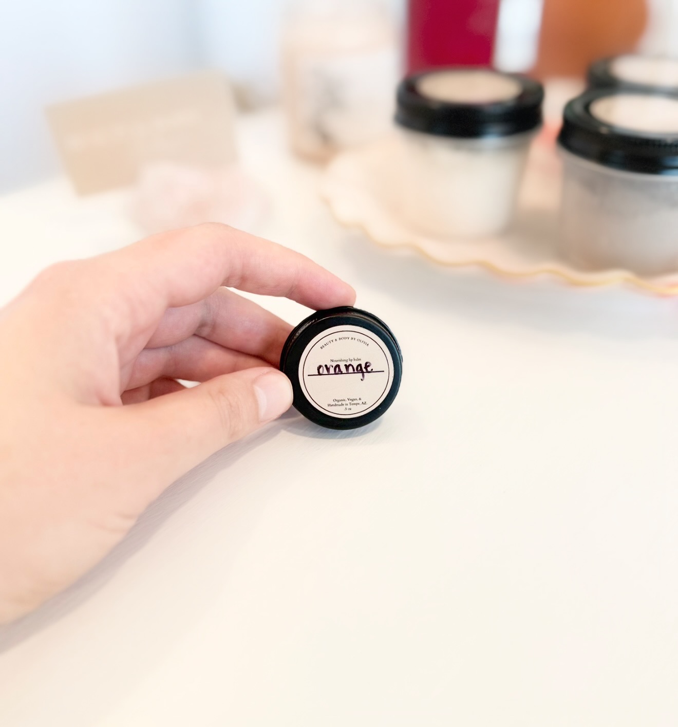 Organic, vegan lip balm