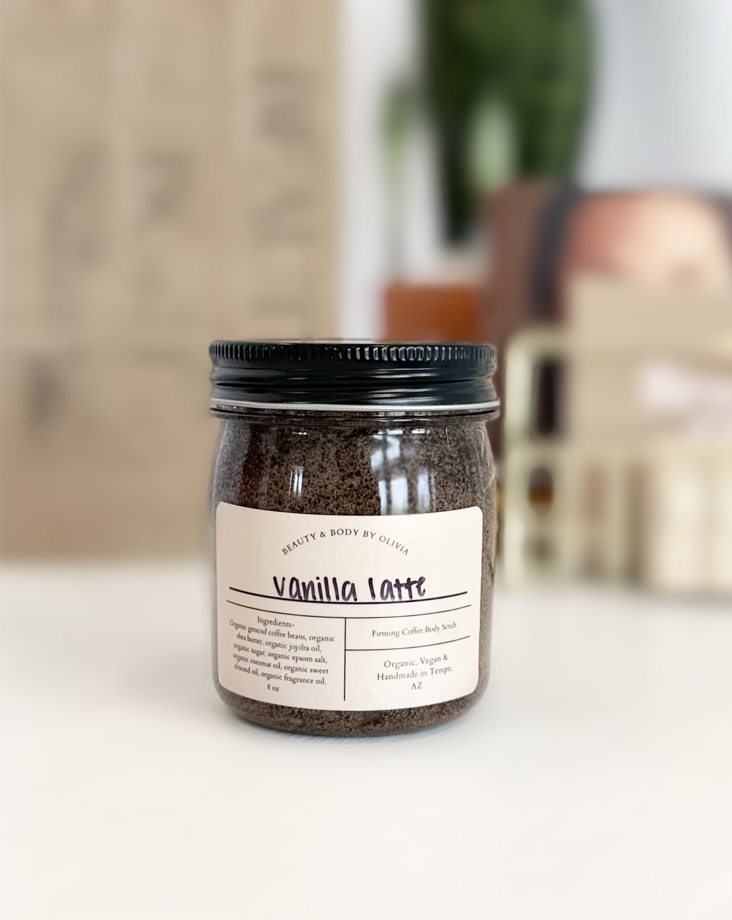 Organic coffee scrub