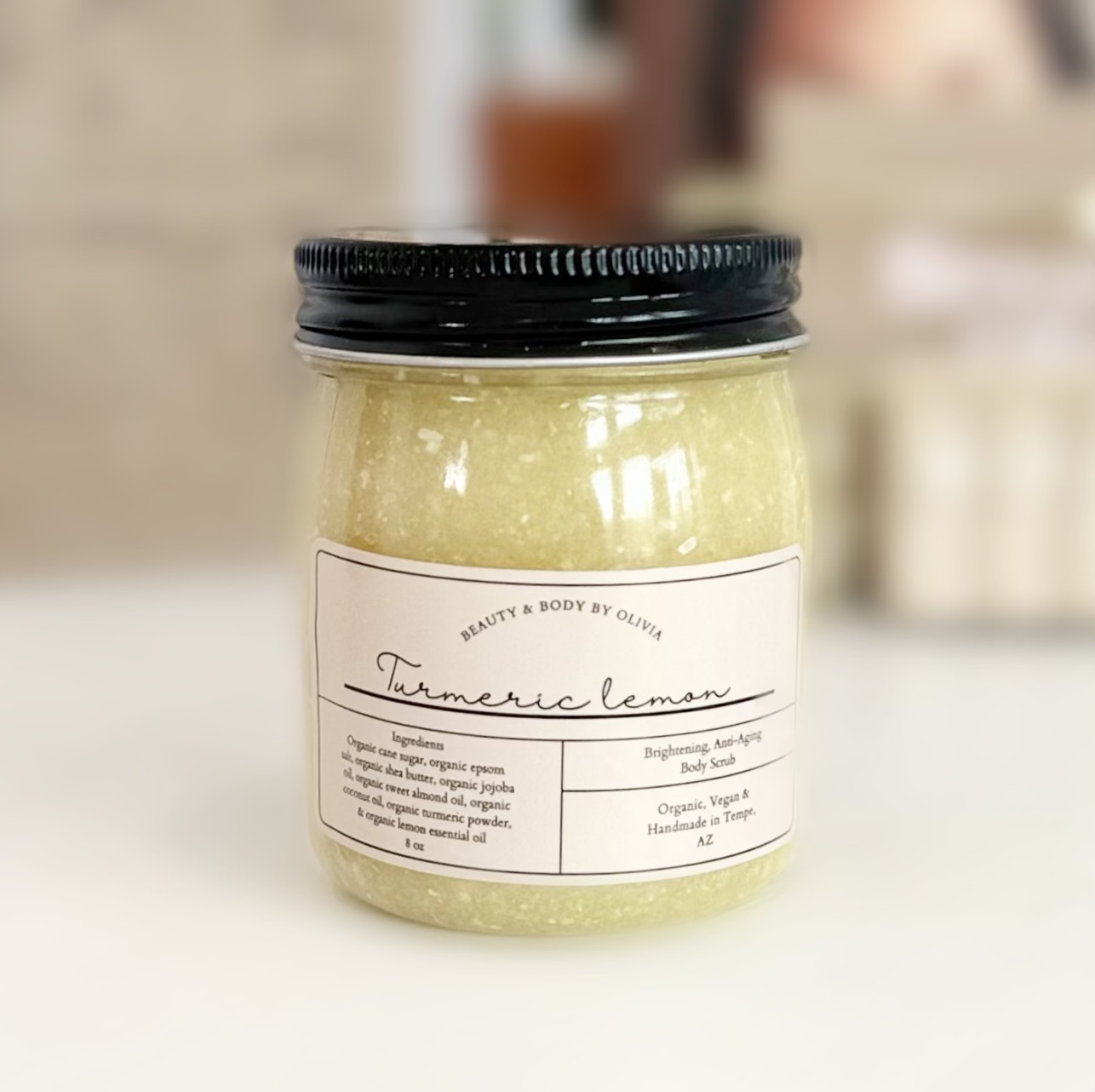 Organic turmeric lemon body scrub 