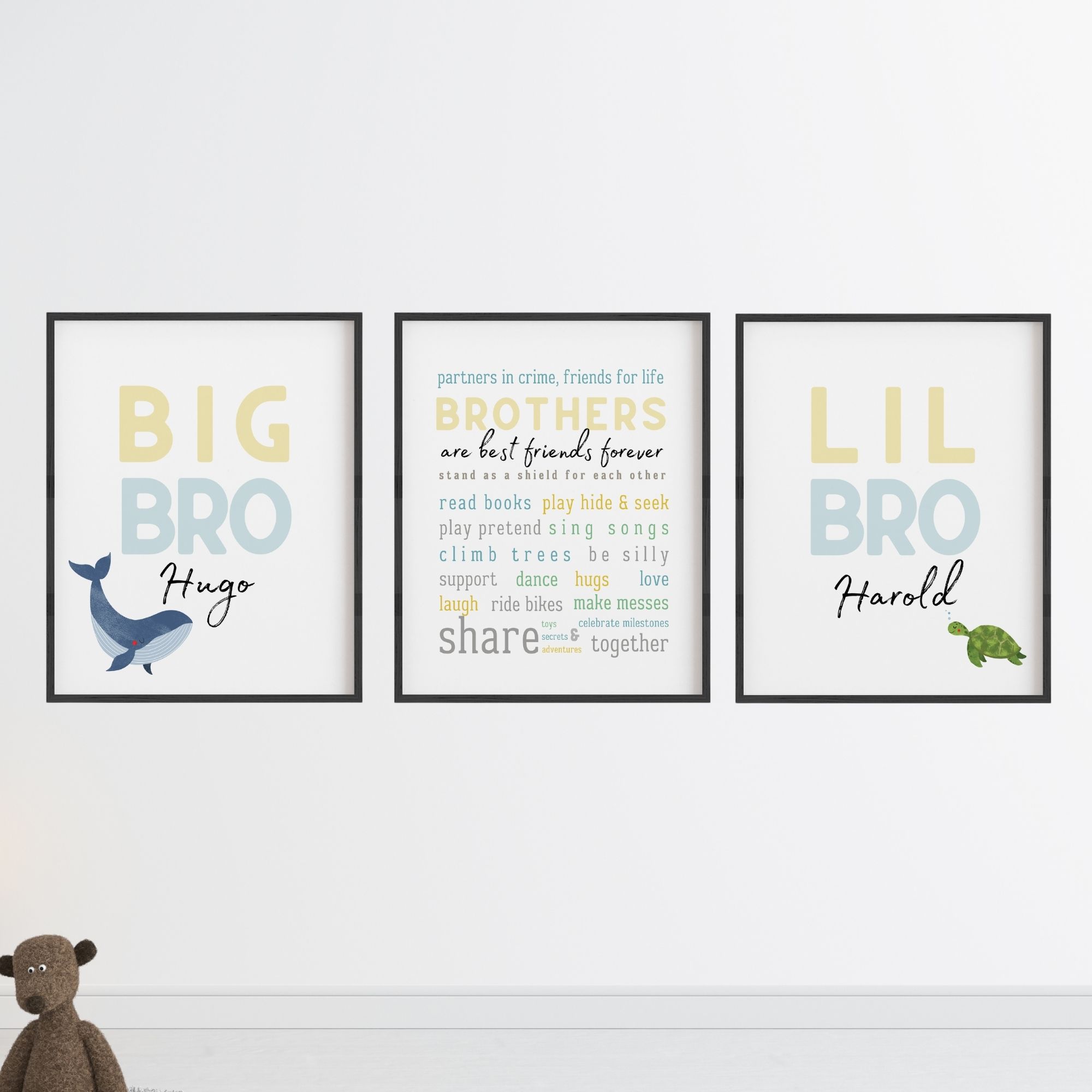 Brothers poster set of 3