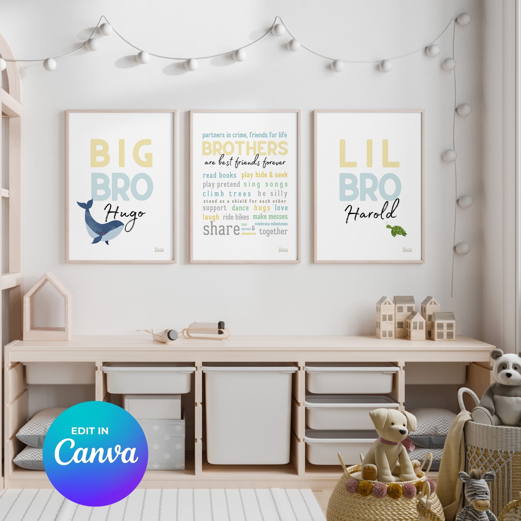 Brothers poster set of 3