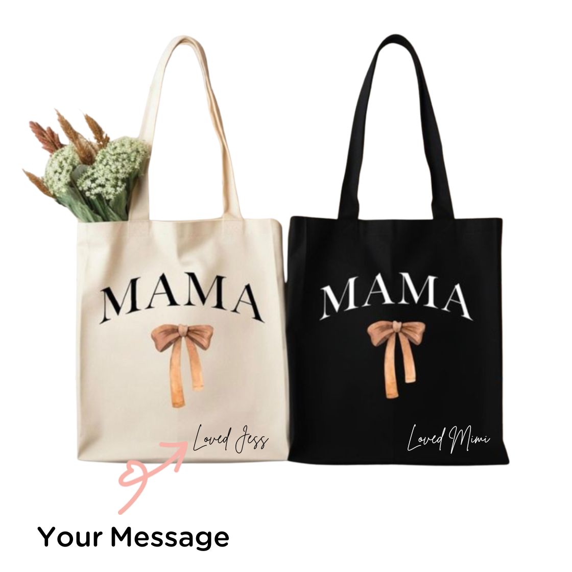 Custom MAMA Canvas Bags