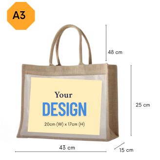 Custom Jute Tote Bag A3