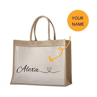 Personalized Jute Tote Bag