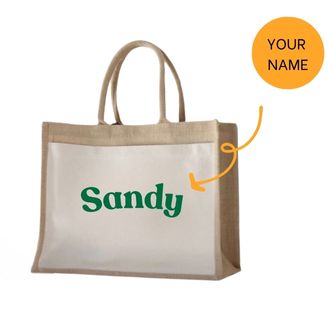 Personalized Jute Tote Bag