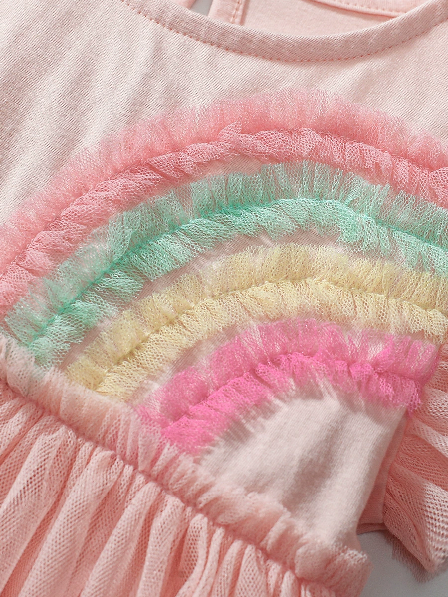 New style girls' summer netted dress baby girl skirt
