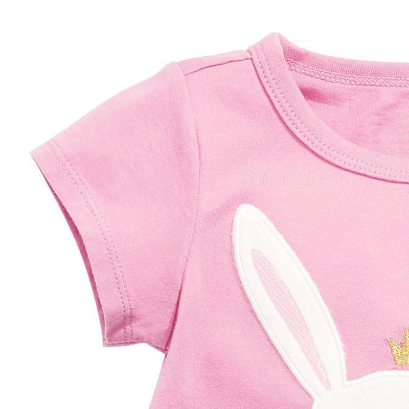 Summer Girls' T-shirt, Pure Cotton Knitted Children's T-shirt