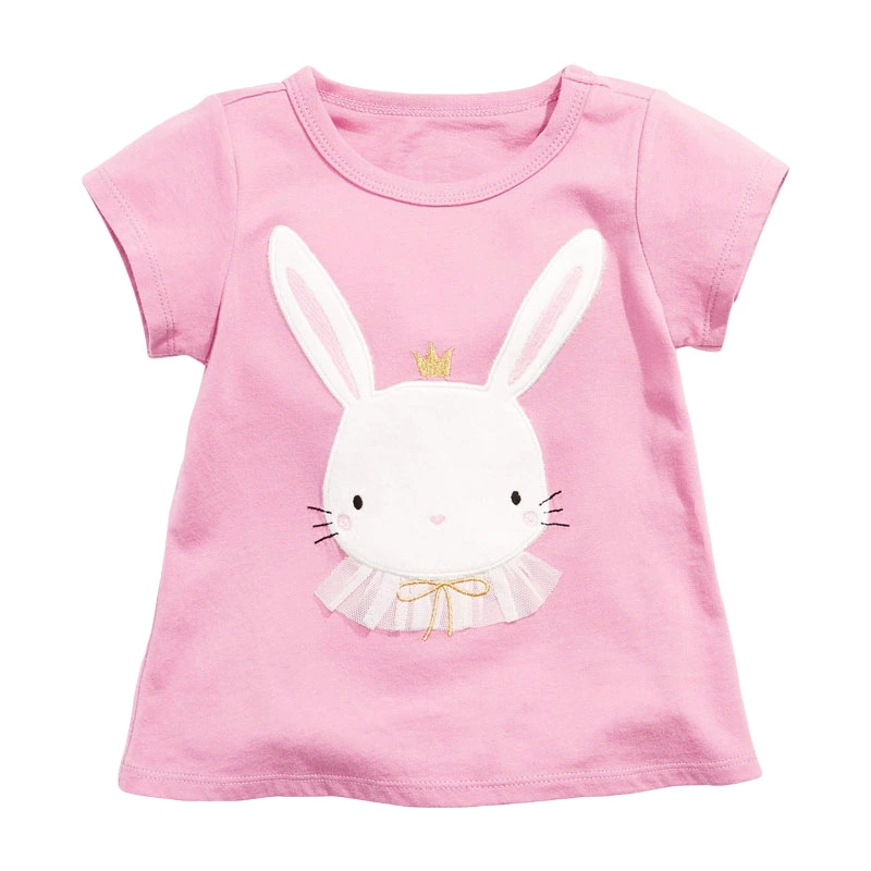 Summer Girls' T-shirt, Pure Cotton Knitted Children's T-shirt