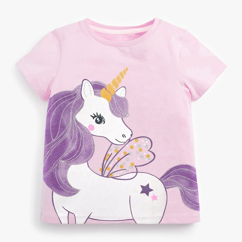 Summer new style short-sleeved children's suit made of cotton, girls' suit set
