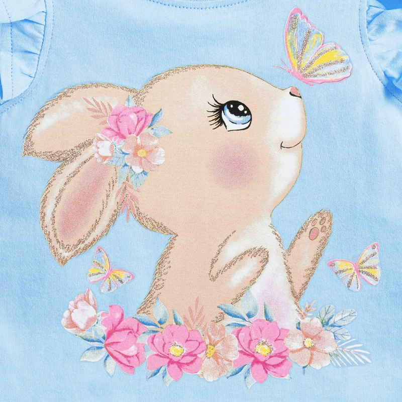 Summer new style girls' t-shirt, knitted, cute and soft cotton base shirt
