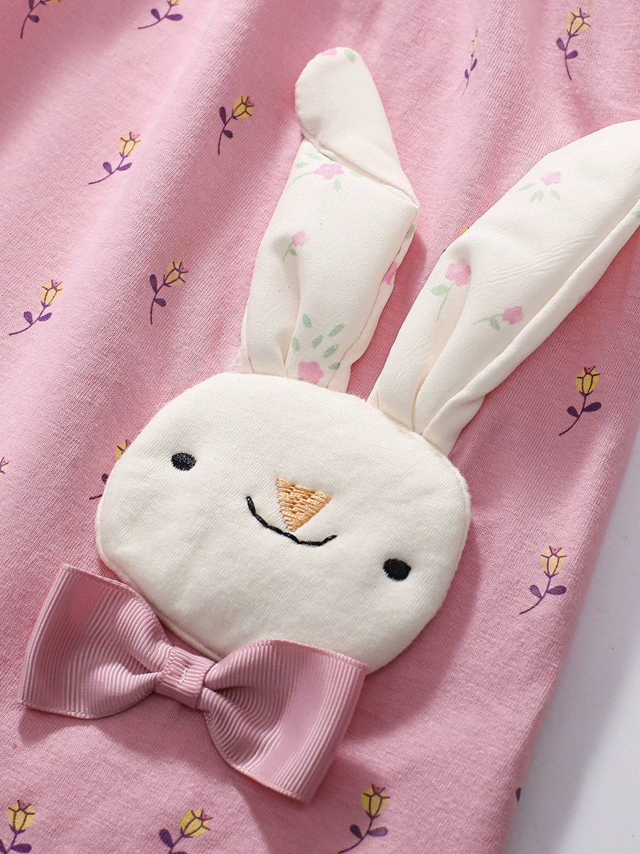 Tulle Princess Skirt Summer Style Cartoon Girls' Short-Sleeved Cotton Blouse-style Children's Dress