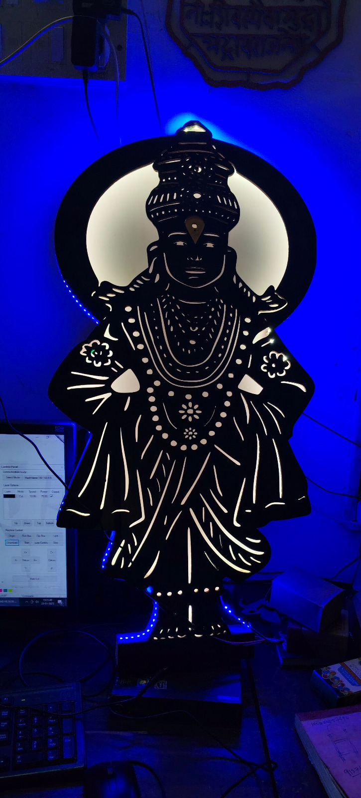 Illuminated Religious Wall Art- Vitthal
