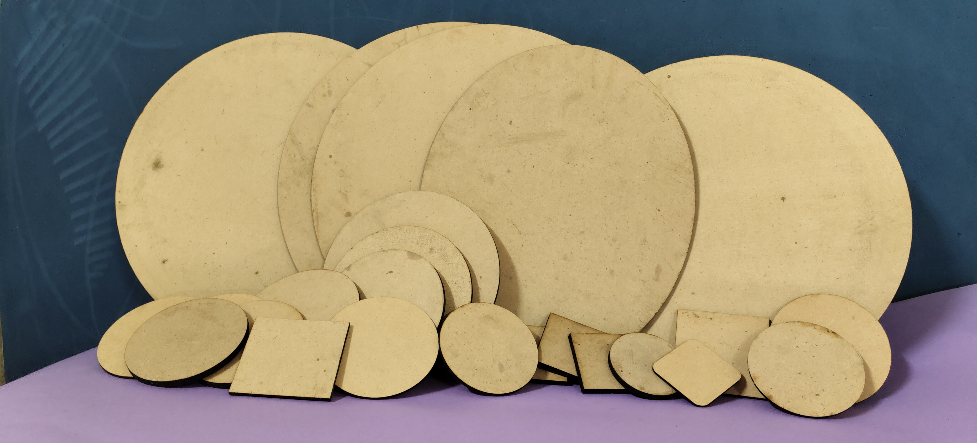 Round MDF cutouts