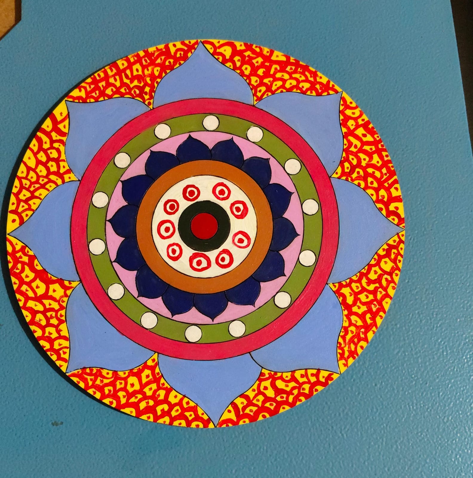 Hand-painted Mandala Wall Art