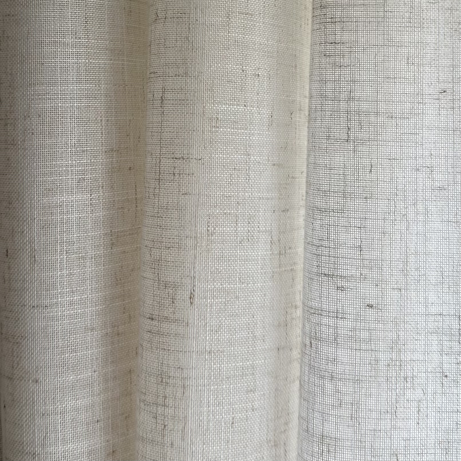 Rideaux en lin mélangé beige - Système Wave