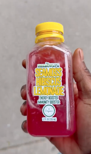 Sea Moss Hibiscus Lemonade Drink