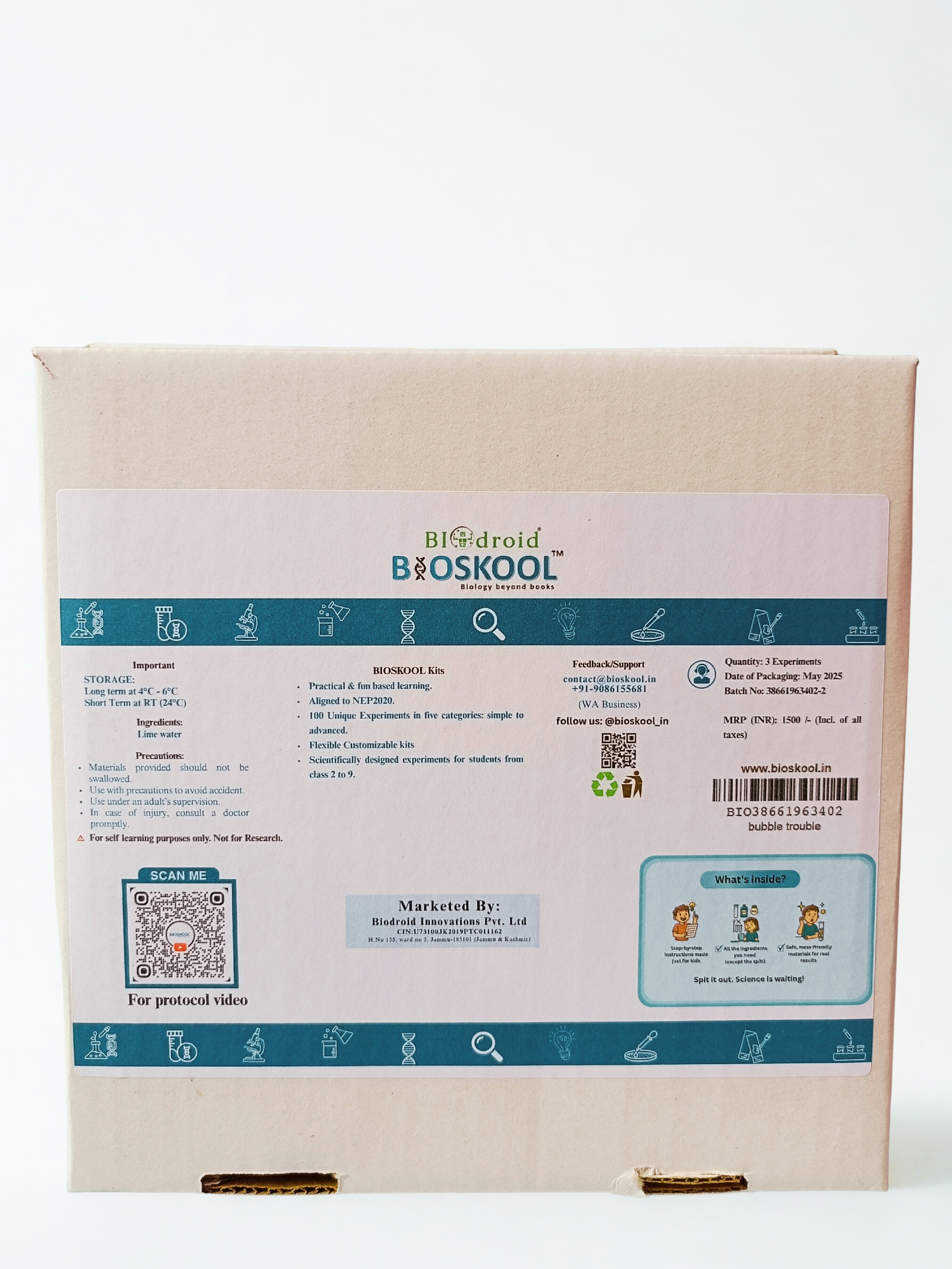 BIOSKOOL Bubble Trouble Kit