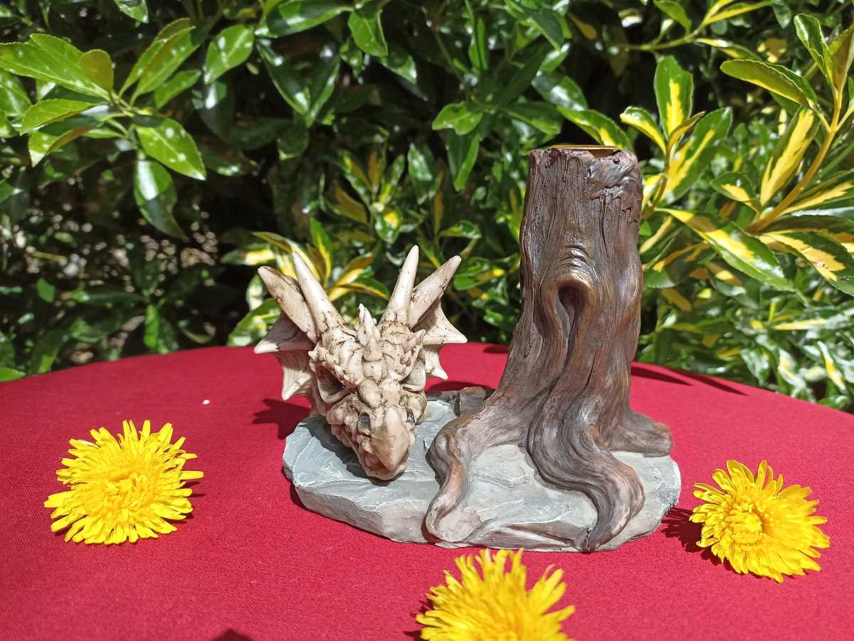 Porte bougie Crane de Dragon 
