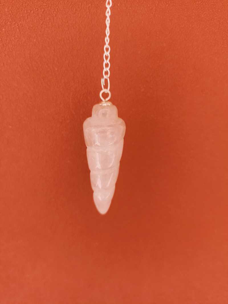 Pendule Spirale en Quartz Rose