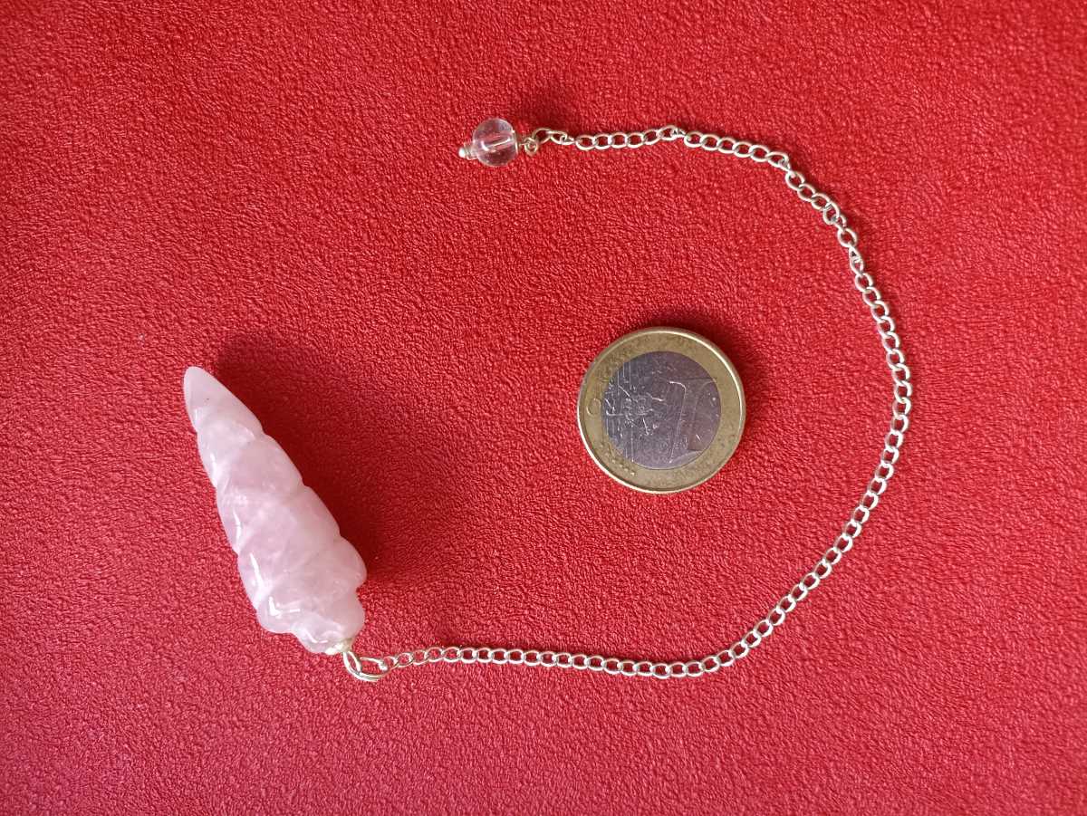 Pendule Spirale en Quartz Rose