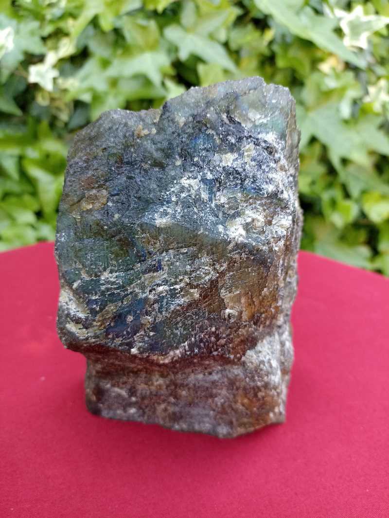 Plaque de Labradorite avec Base Polie