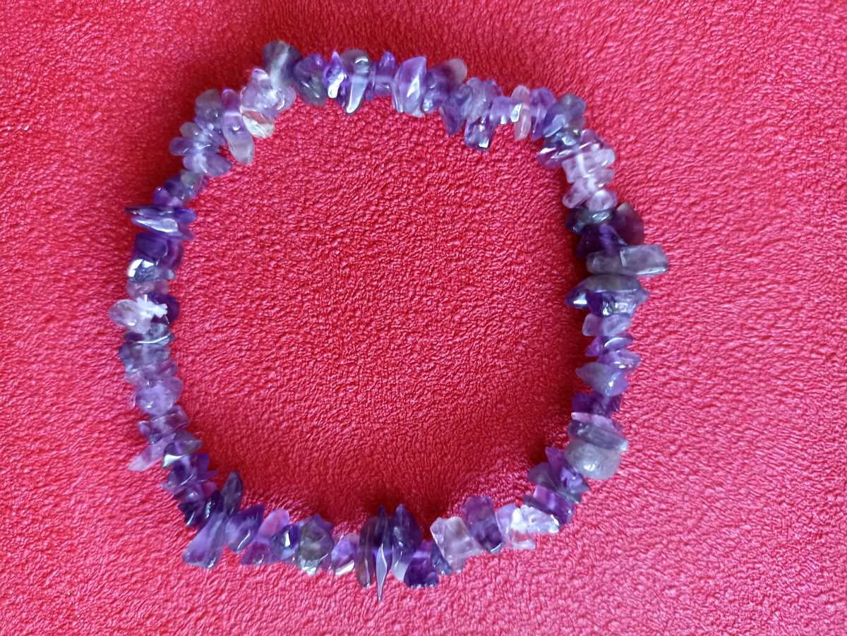 Bracelet en Chips d'Améthyste
