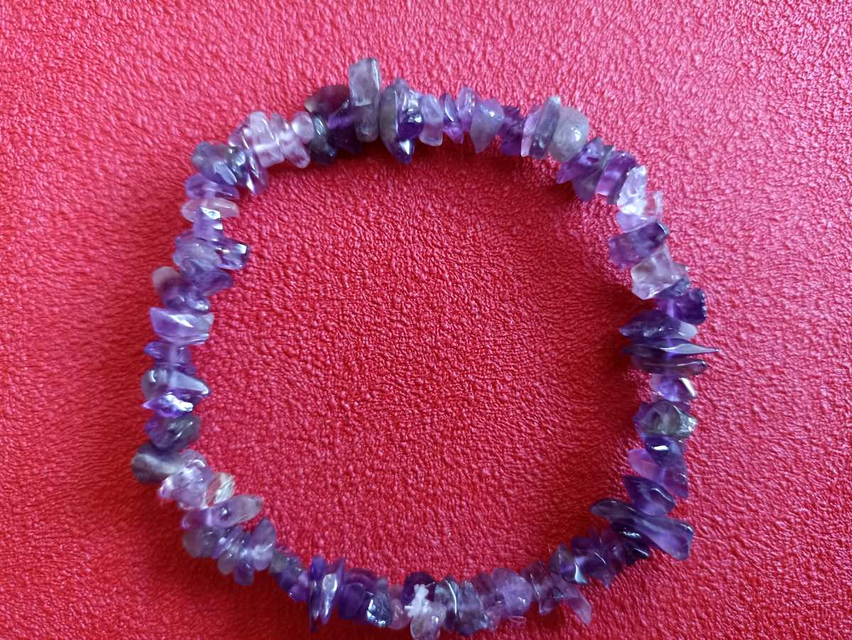 Bracelet en Chips d'Améthyste