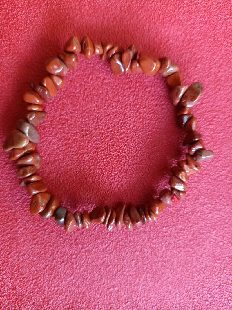 Petit Bracelet en Jaspe Rouge