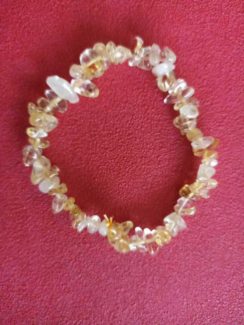 Bracelet de Plaquettes de citrine chauffées