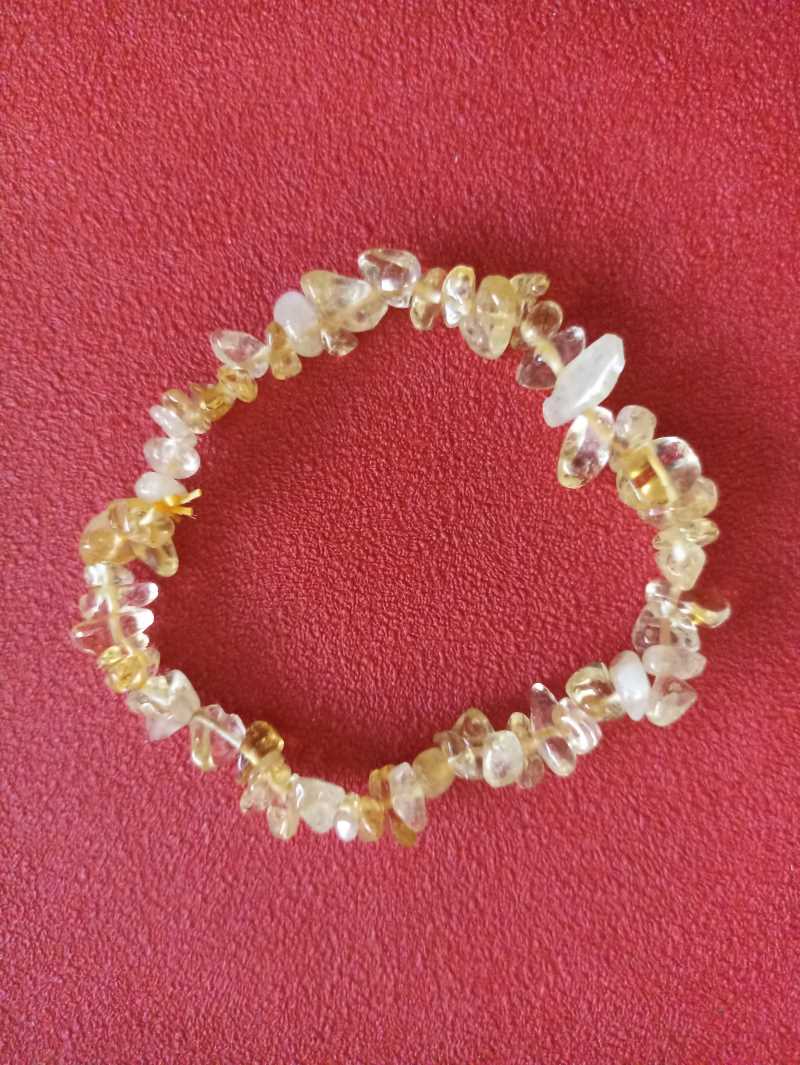 Bracelet de Plaquettes de citrine chauffées
