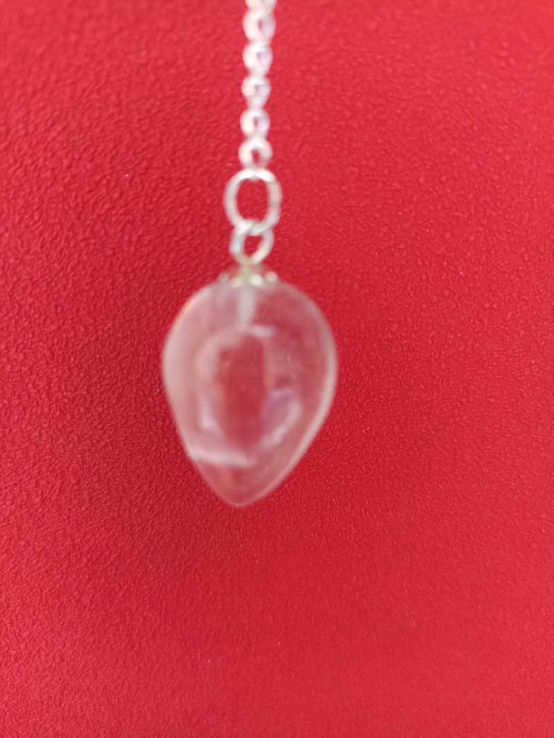 Pendule Goutte en Quartz Blanc