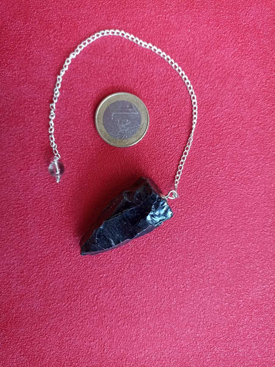 Pendule en Obsidienne Brute