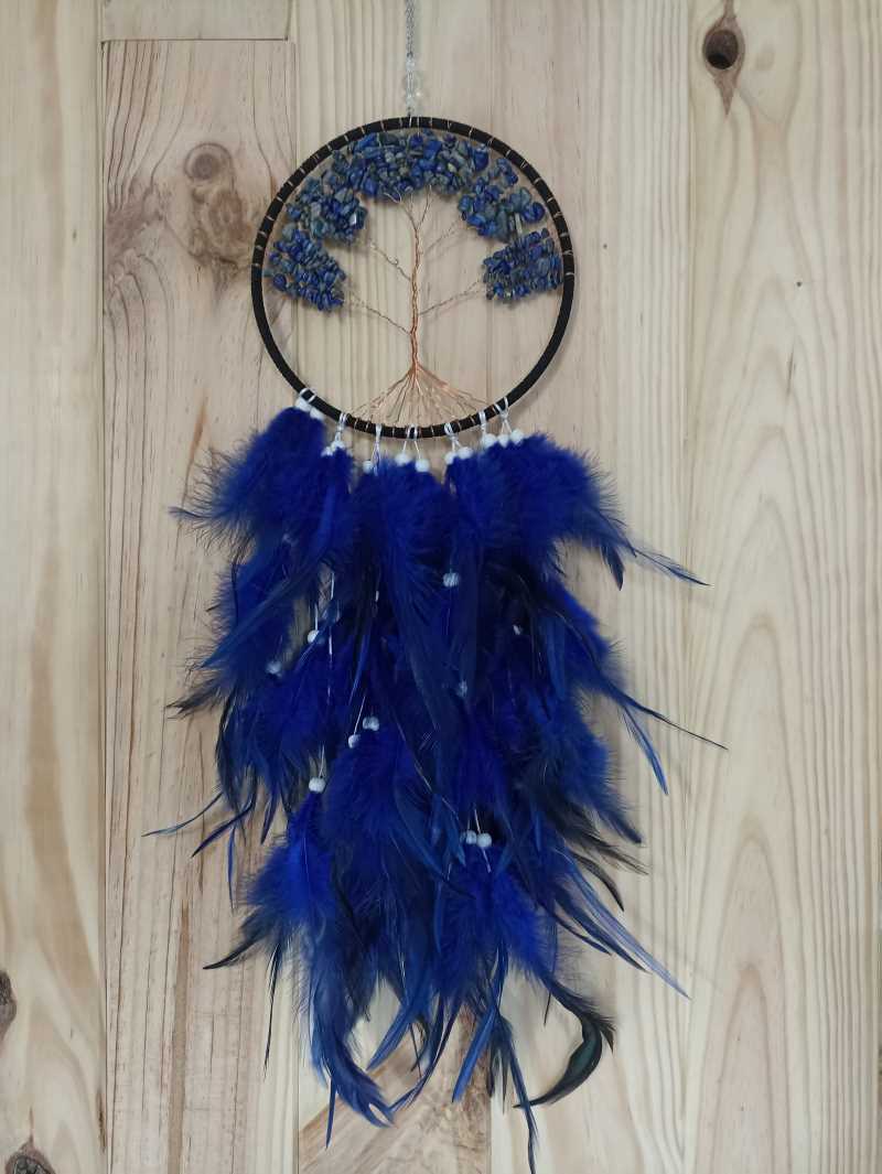 Capteur de rêves Arbre de Vie lapis-lazuli 