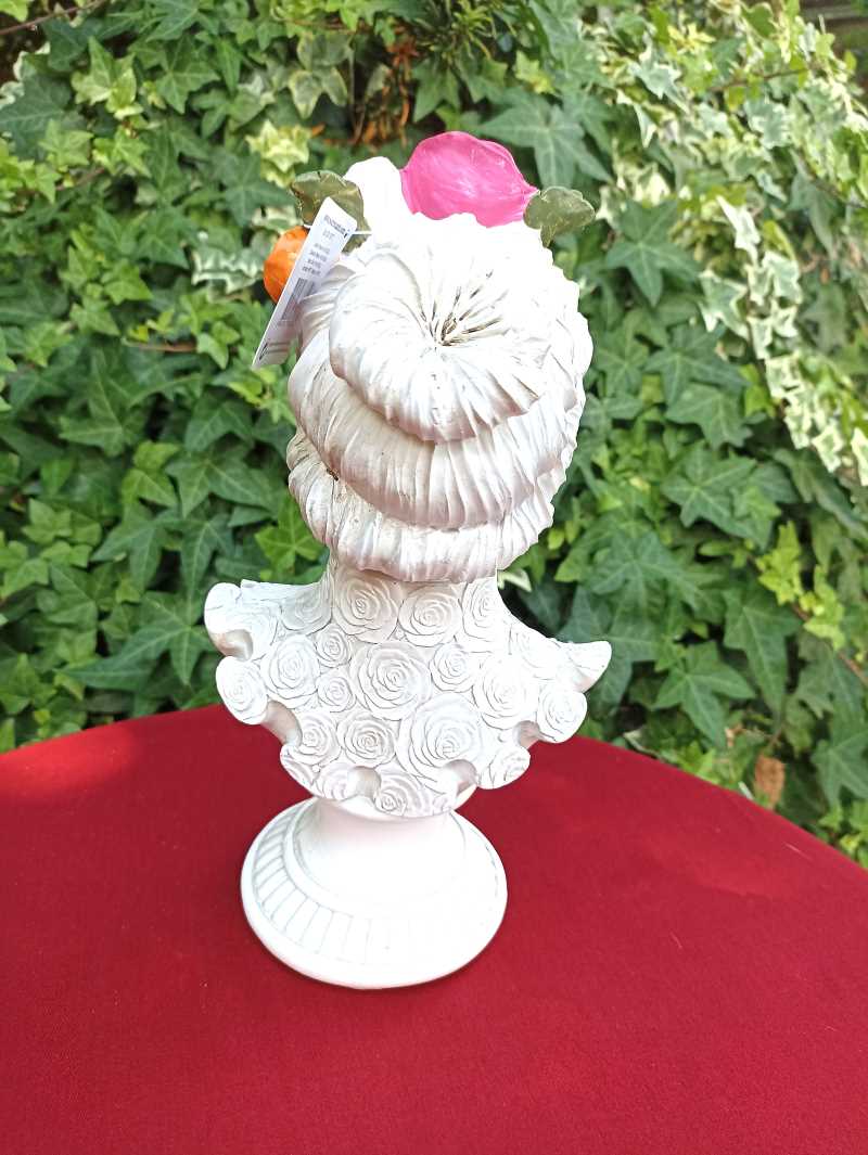 Buste crâne avec roses