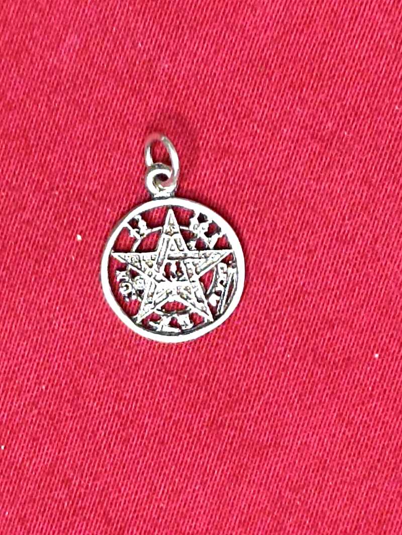 Pendentif Tetragramaton antique en argent sterling 925