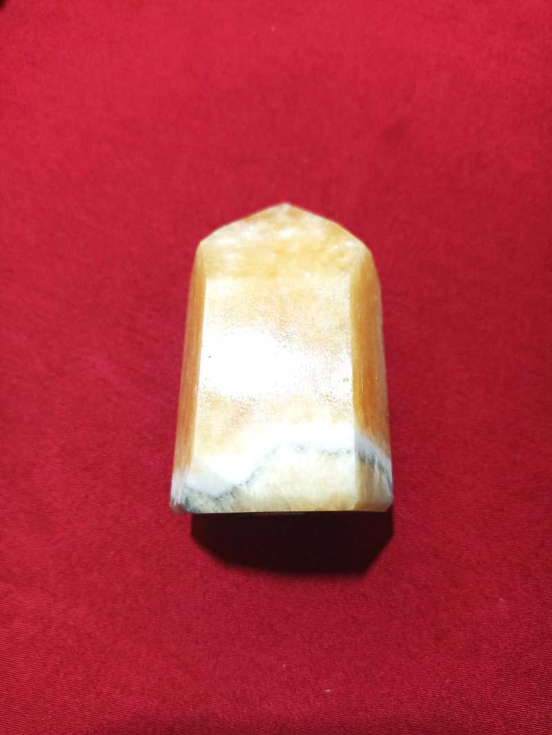 Petite pointe de Calcite Jaune