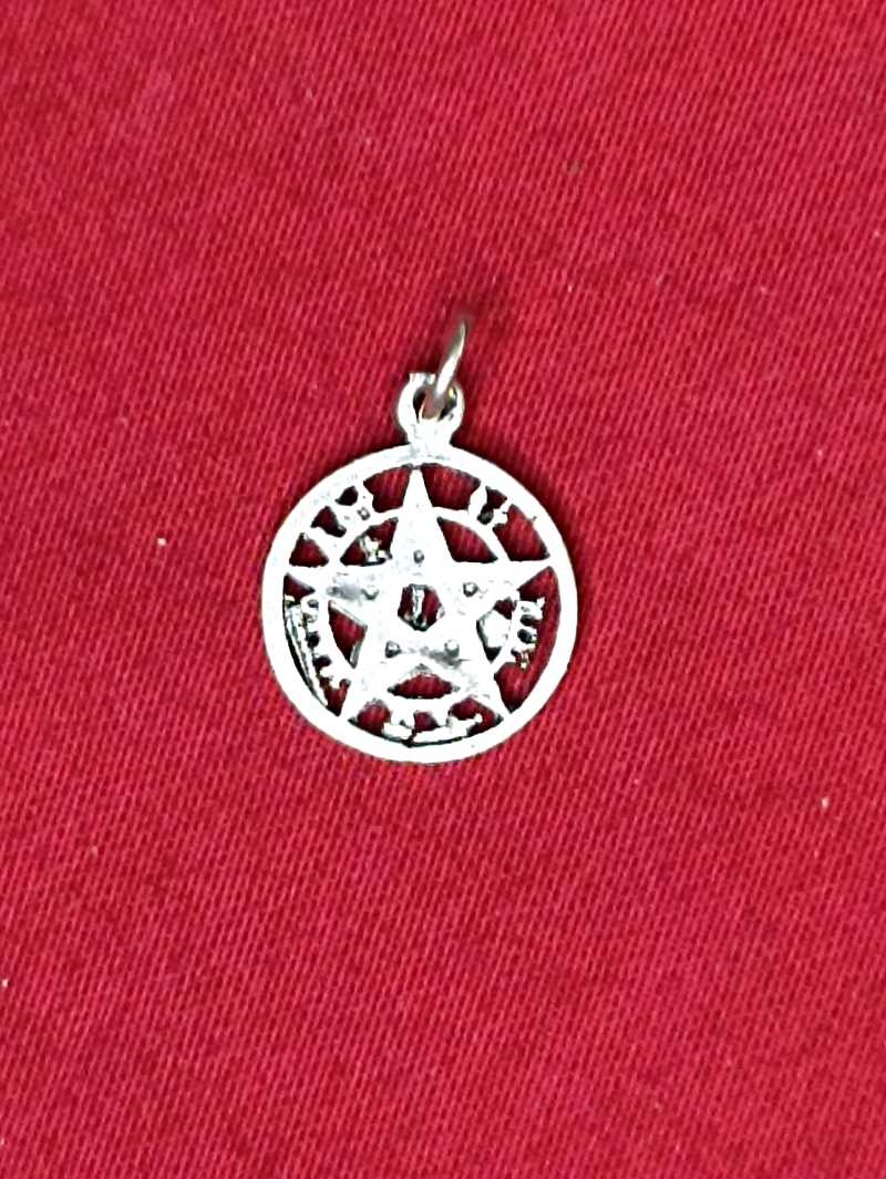 Pendentif Tetragramaton antique en argent sterling 925