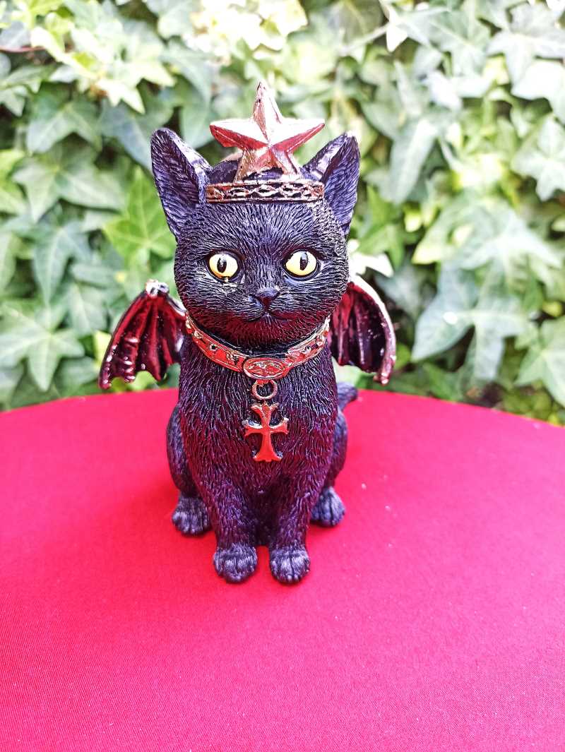 Chat Wicca en résine 