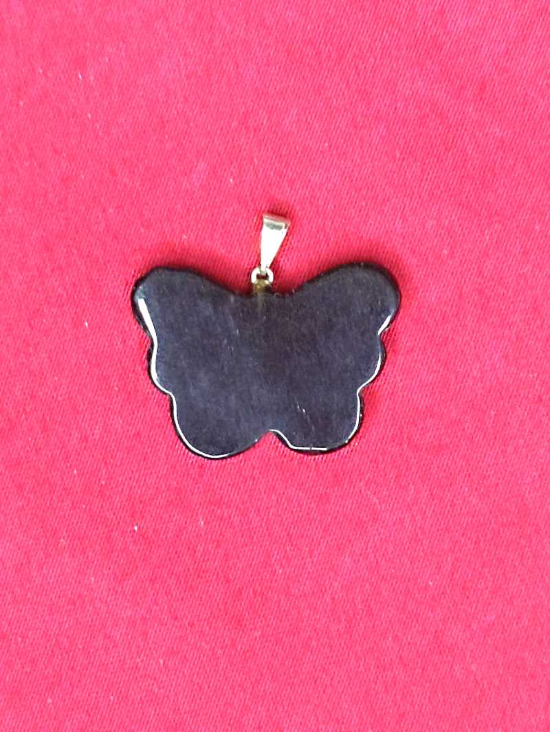 Pendentif papillon en obsidienne