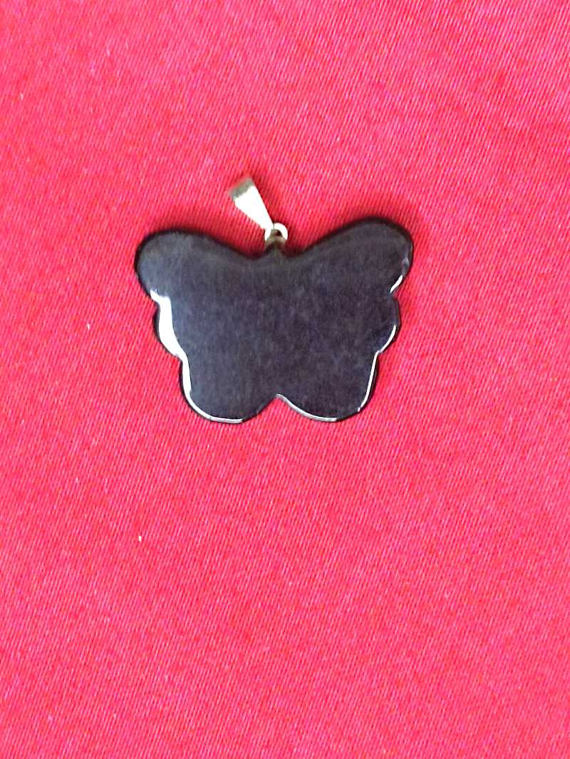 Pendentif papillon en obsidienne